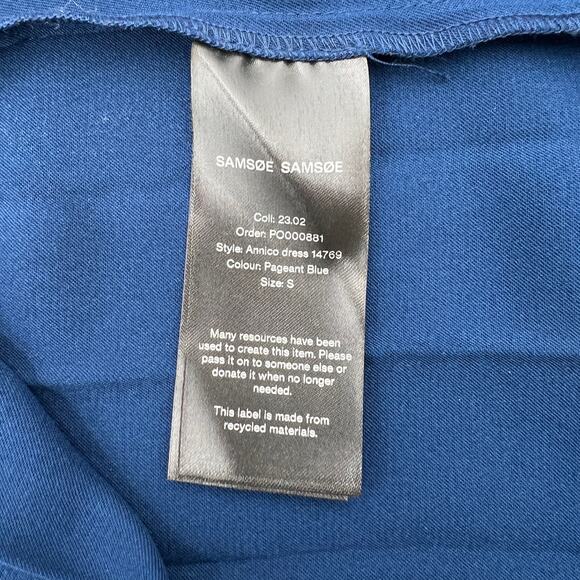 Samsoe Samsoe Annico Dress Pleated Maxi Blue - Picture 8 of 10